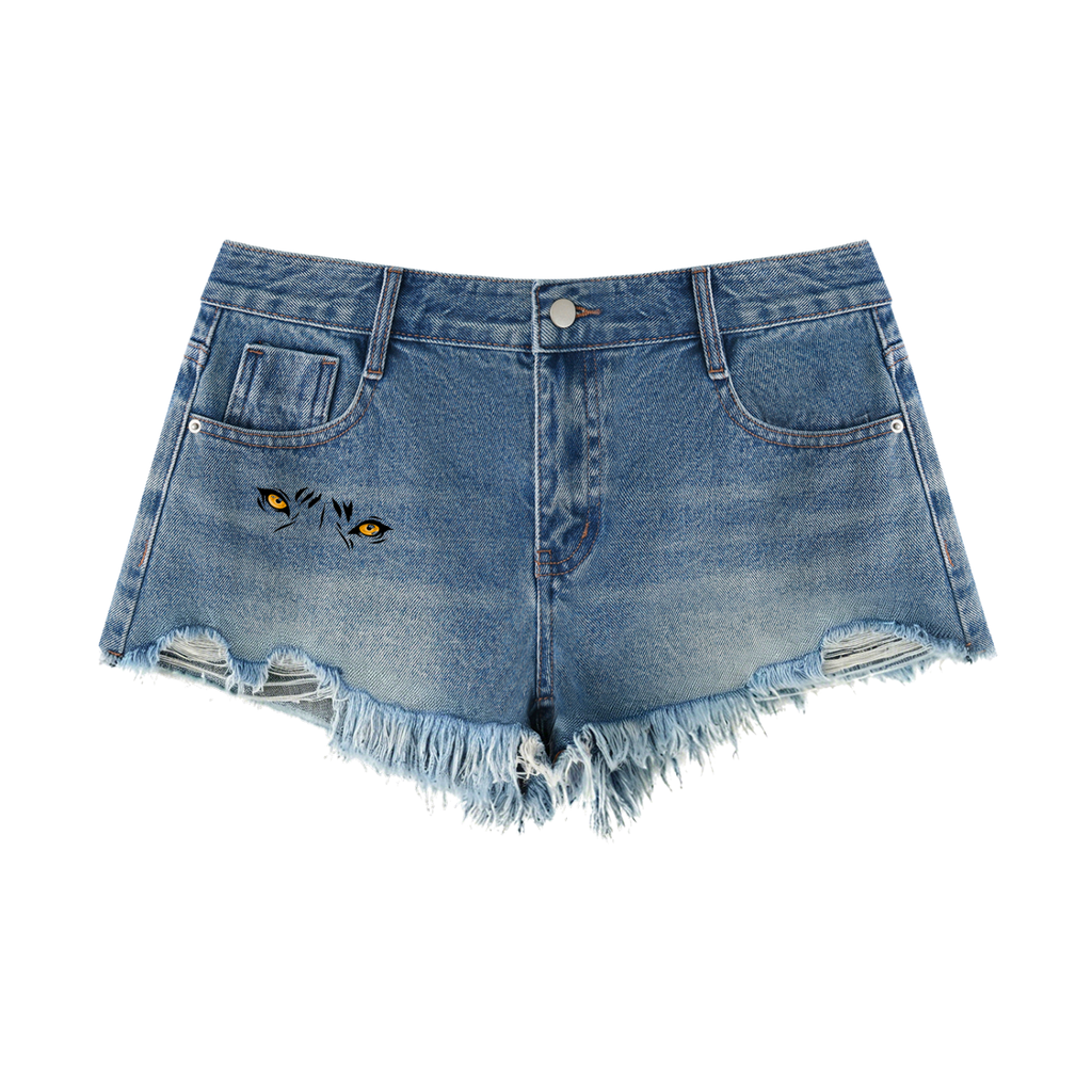 Women's Vintage Wash Raw Hem Graphic Design