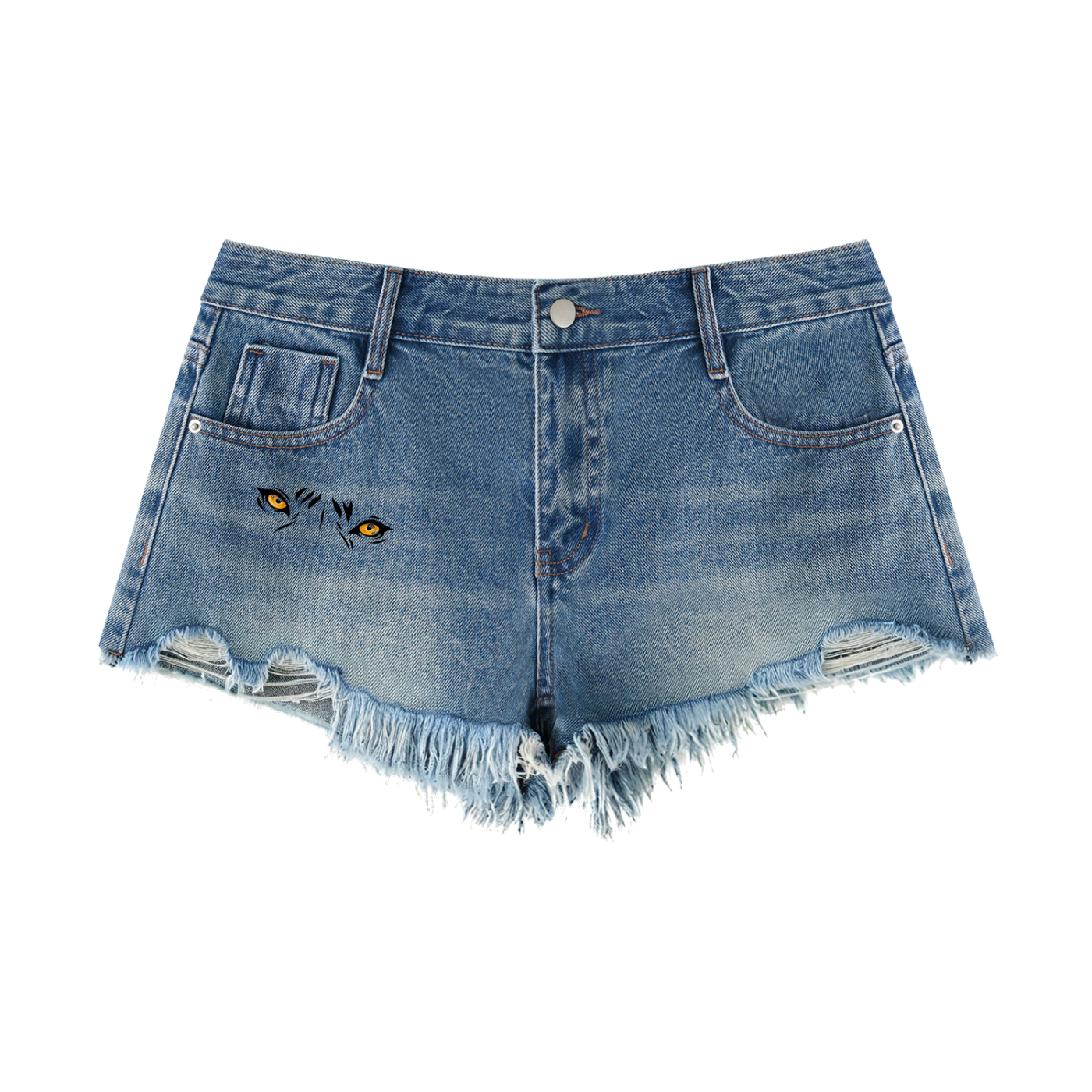 Women's Vintage Wash Raw Hem Graphic Design