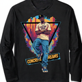Black man in short sleeve t-shirt and baggy jeans streetwear graphic on men's hoodie